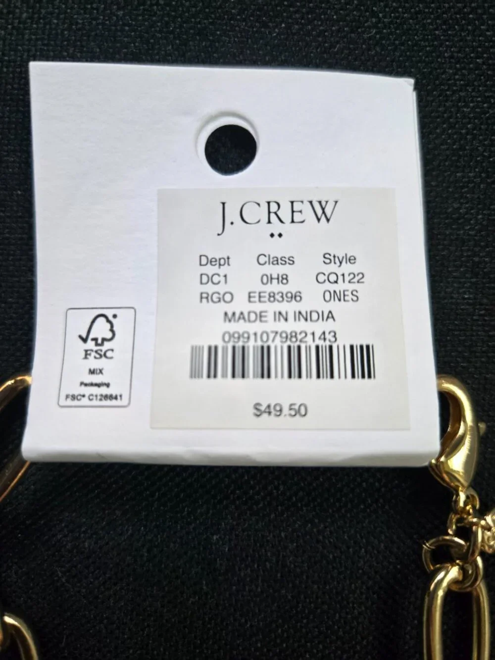 J.CREW Puffy Heart Pearl Coin Charms Gold Necklace, Retails $49.50 NWT!